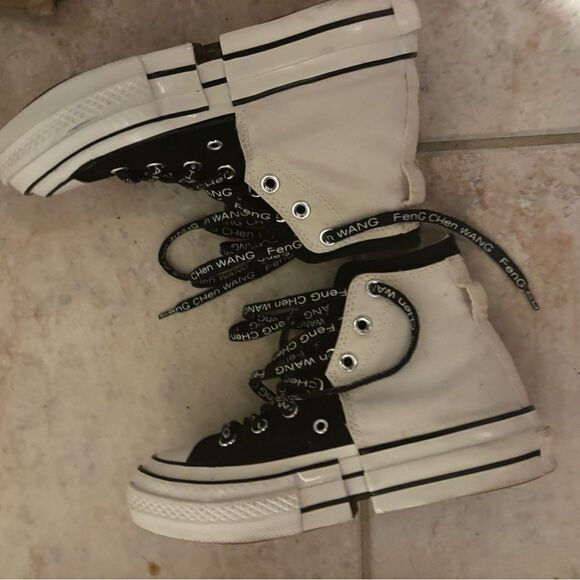 Converse x Feng Chen Wang Chuck 70 sneakers OG 2 in-1 trainers ivory black shoes - Picture 6 of 8